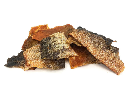 Salmon Skin Chips 100g - Fish Treat - Mountains Natural Pet Foods